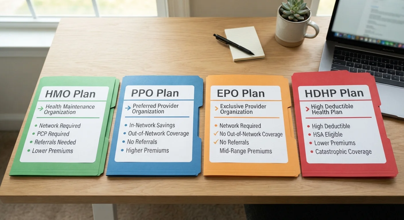 Health Insurance Plan Structures: HMO, PPO, EPO, and HDHP Compared