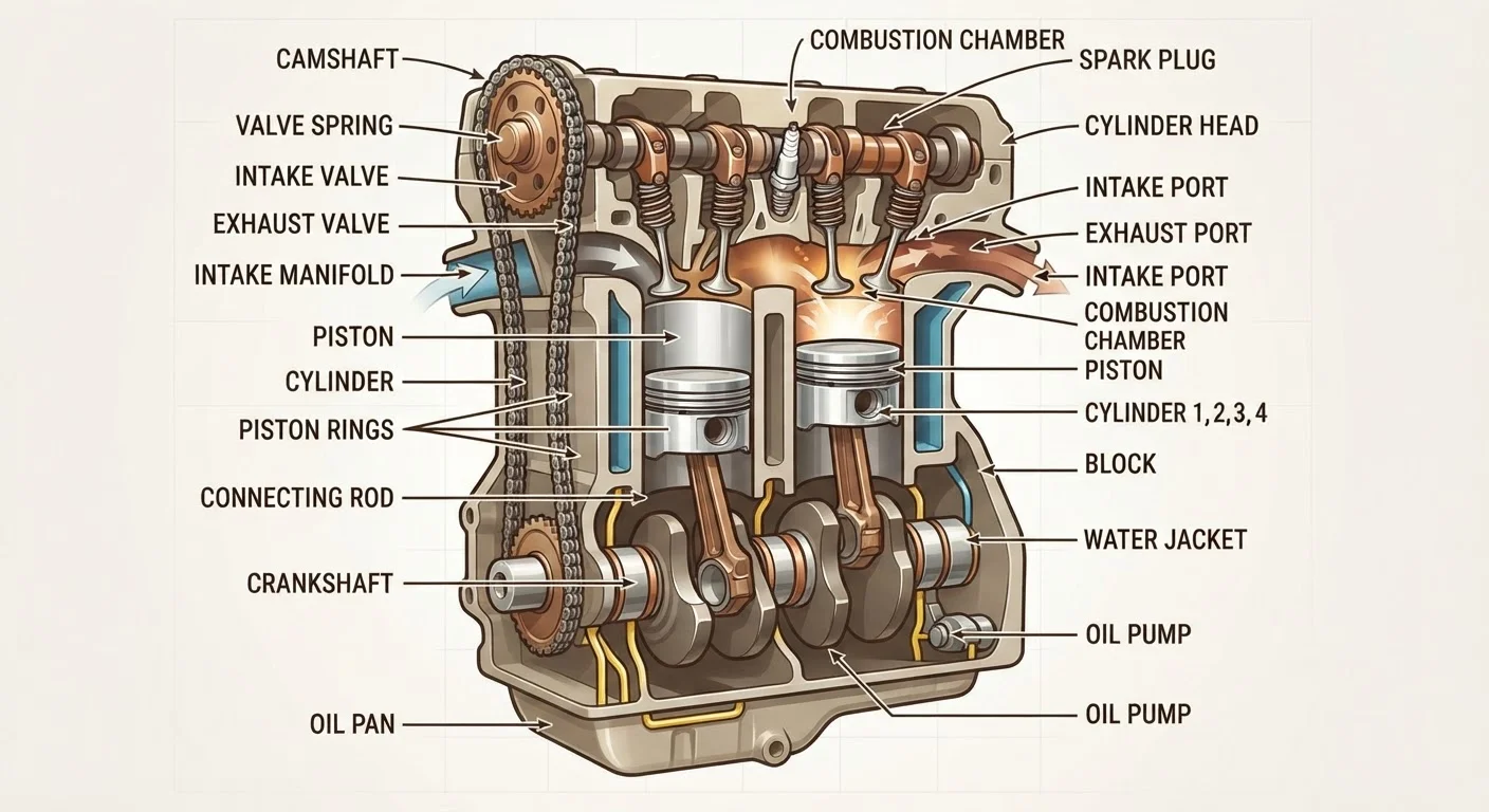What's Actually Happening Under Your Hood: A Car Engine Explained